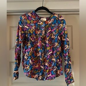 Anthropologie 52 Conversations Printed Blouse